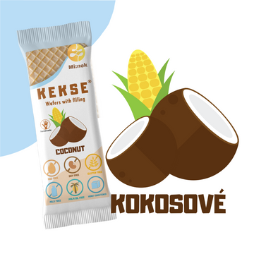 KEKSE Oblátky s kokosovou náplňou