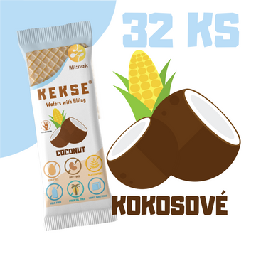KEKSE Oblátky s kokosovou náplňou 32 ks