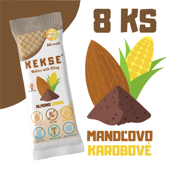 KEKSE Oblátky s mandľovo karobovou náplňou 8 ks