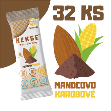KEKSE Oblátky s mandľovo karobovou náplňou 32 ks