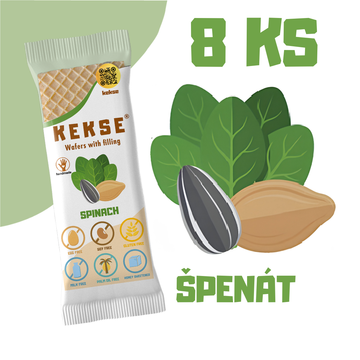 KEKSE špenátové oblátky — bezlepkové a vegánske, končiaca trvanlivosť