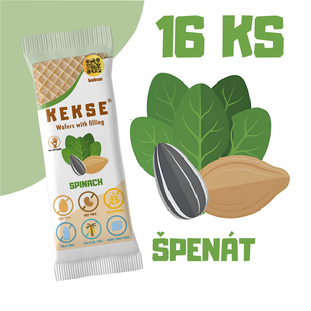 KEKSE Oblátky so špenátovou náplňou 16 ks