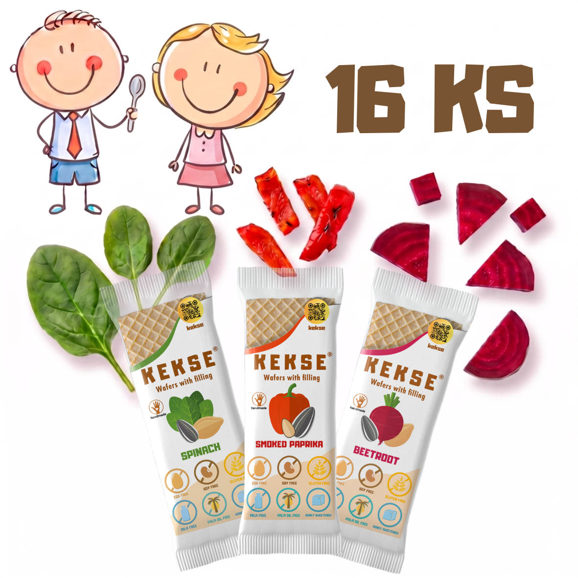 KEKSE Slaný mix 16 ks
