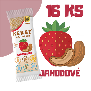 KEKSE Oblátky s jahodovou náplňou 16 ks