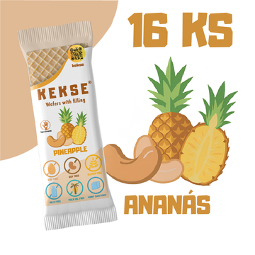 KEKSE Oblátky s ananásovou náplňou 16 ks