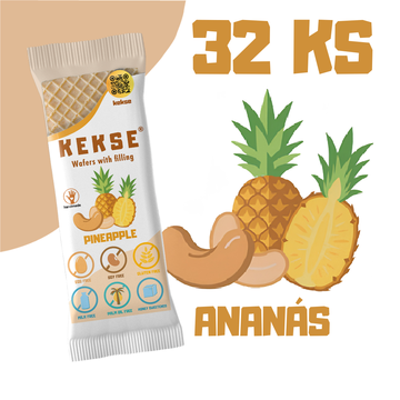 KEKSE Oblátky s ananásovou náplňou 32 ks