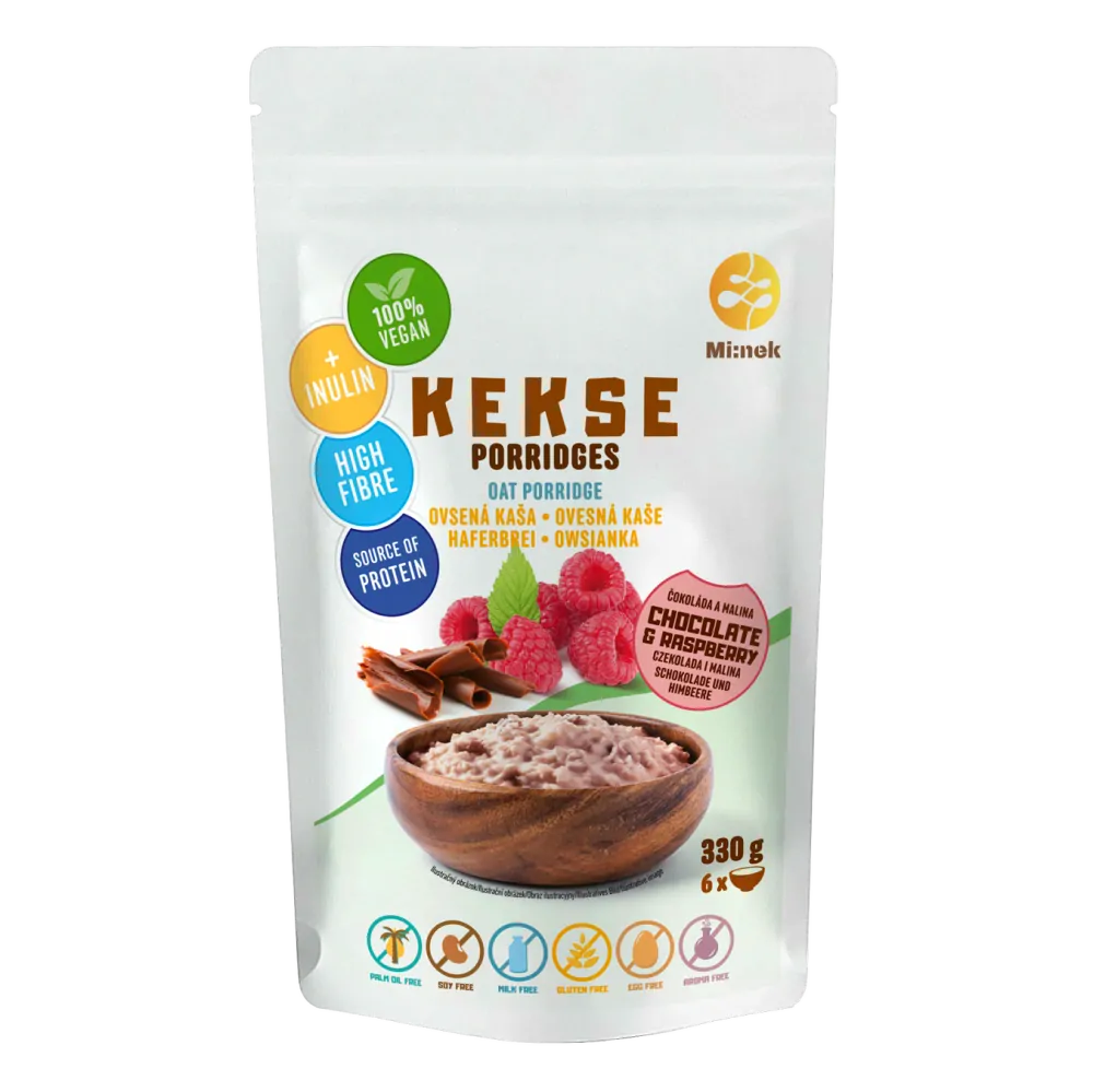 KEKSE Ovsená kaša Čokoláda+Malina 330g